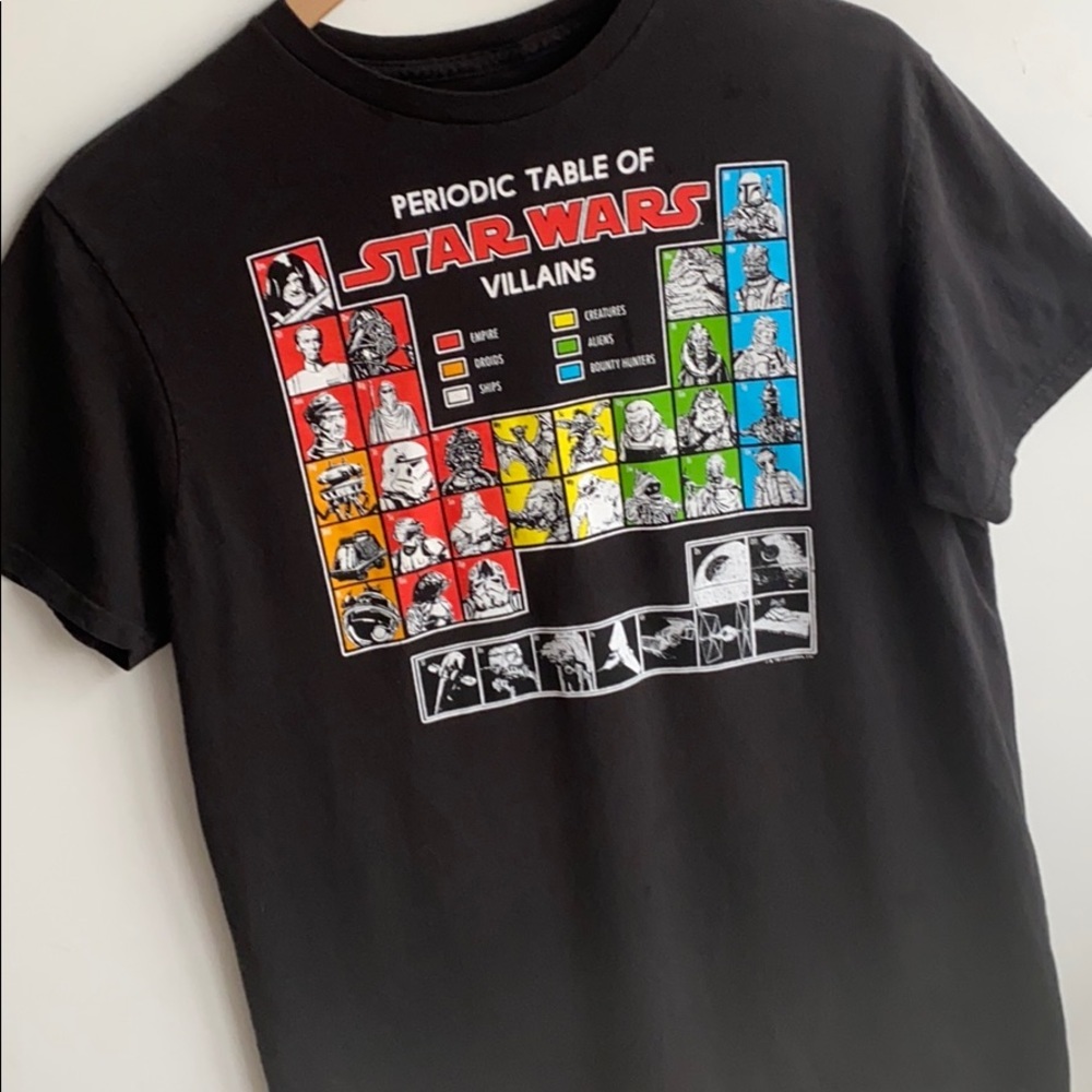 Star Wars Periodic Table Of Villains Tee, Size M - Picture 2 of 7